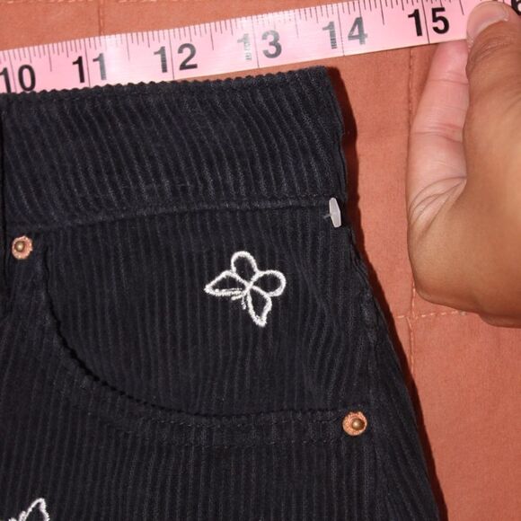 Pacsun Butterfly corduroy Mini Skirt Women Size 26 - Picture 10 of 11